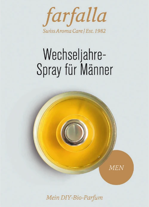 «Farfalla MEN»: the male-menopause spray – the aromatherapy house’s first product made for men. Photo: Dörte Welti