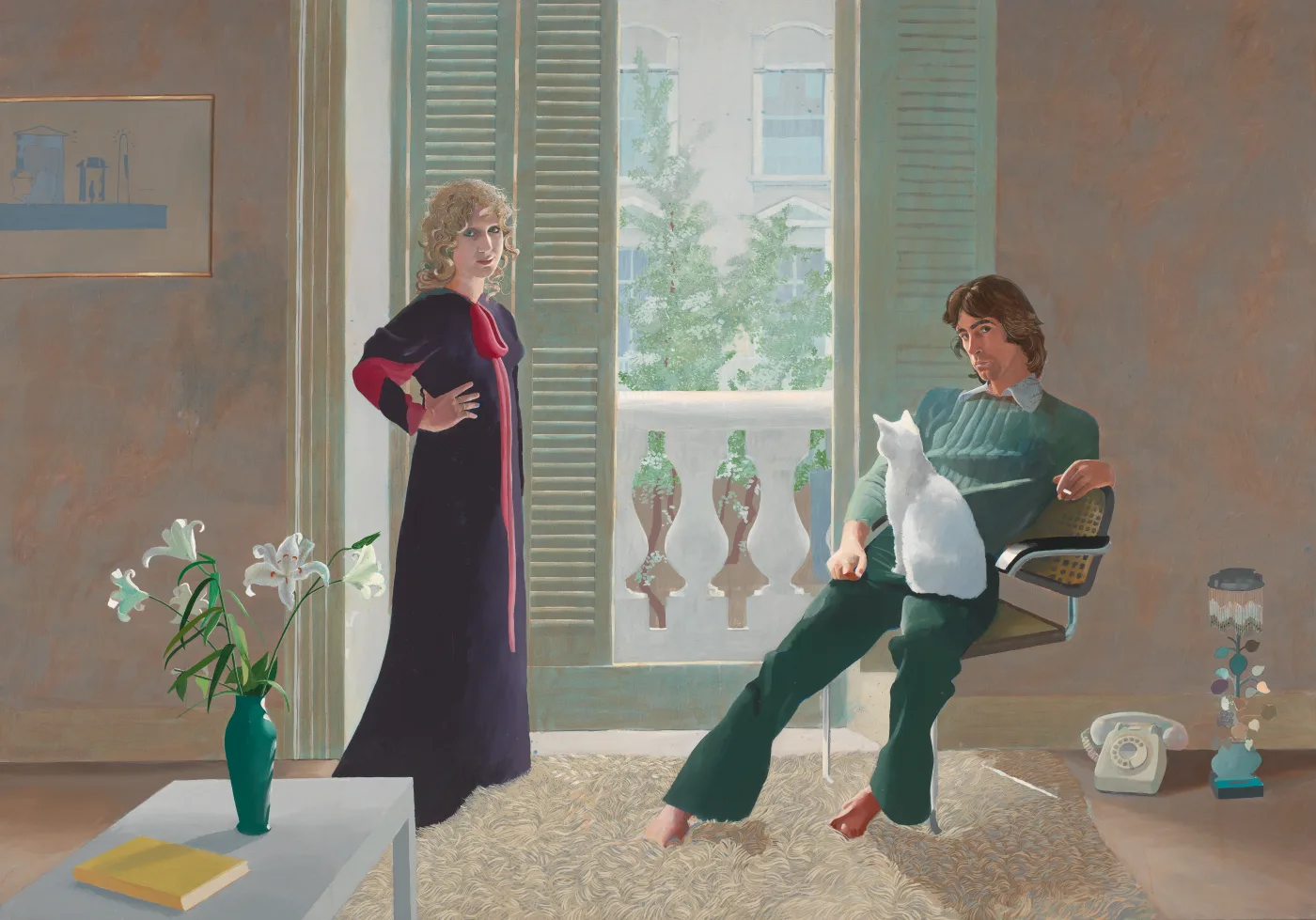 David Hockney, “Mr and Mrs Clark and Percy”, 1970–71. © David Hockney / Tate
