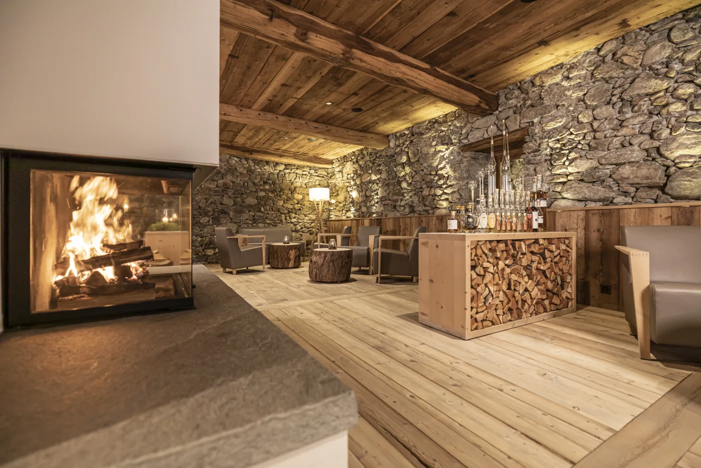 Time to savour: in the elegant lounge you enjoy a fine drink before or after dinner.