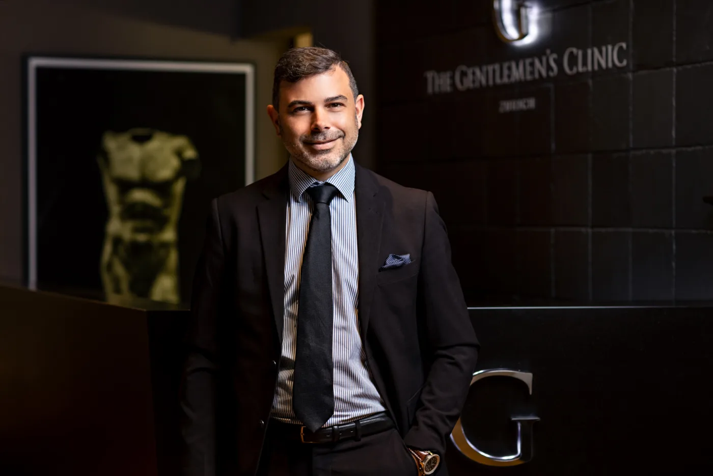 Men only: Nic Liotta, manager of the Zurich Gentlemen’s Clinic.