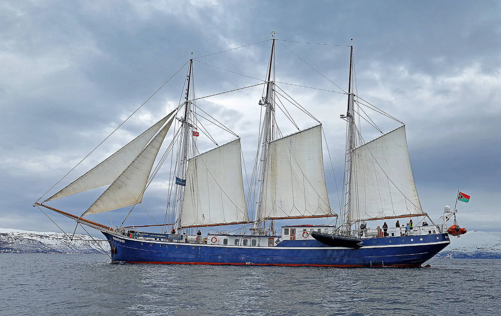 Steeped in history: The 100-year-old Rembrandt van Rijn under sail.