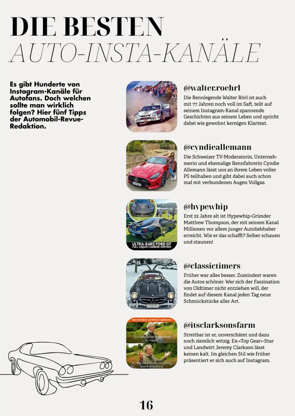 The Best Car Instagram Channels